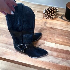 Western style black women boots size US 6.5 brand new